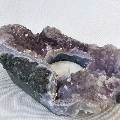 Suporte de Vela de Drusa de Ametista II