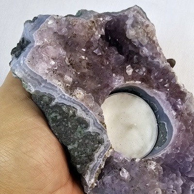 Suporte de Vela de Drusa de Ametista II