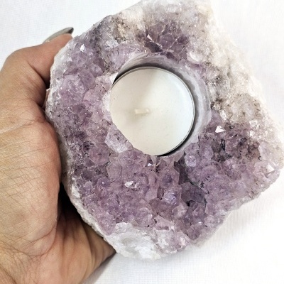 Suporte de Vela de Drusa de Ametista I