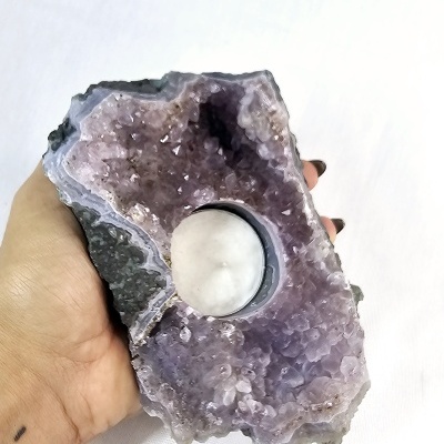 Suporte de Vela de Drusa de Ametista II