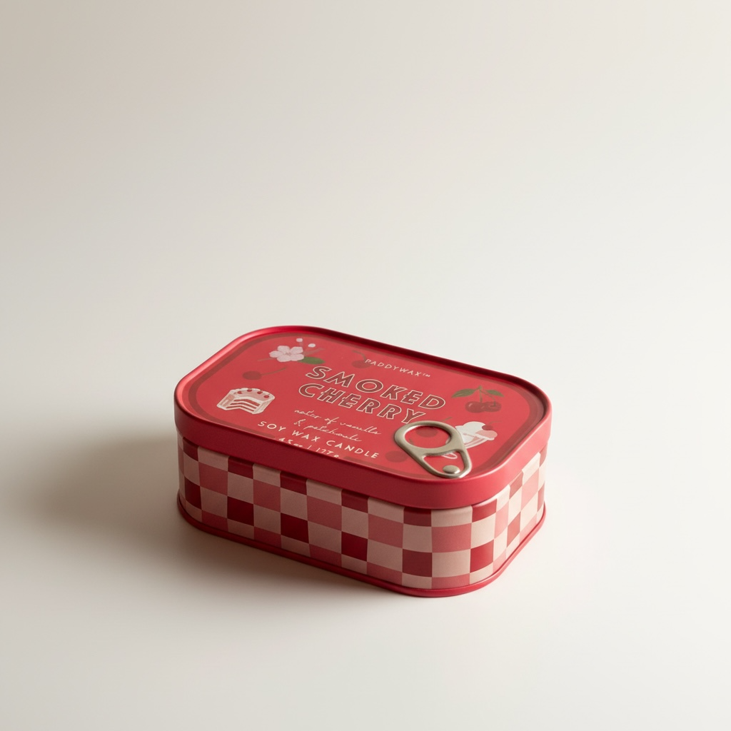 Vela&#x20;Arom&#x00E1;tica&#x20;&#x201C;Smoked&#x20;Cherry&#x201D;&#x20;em&#x20;Lata&#x20;Decorativa