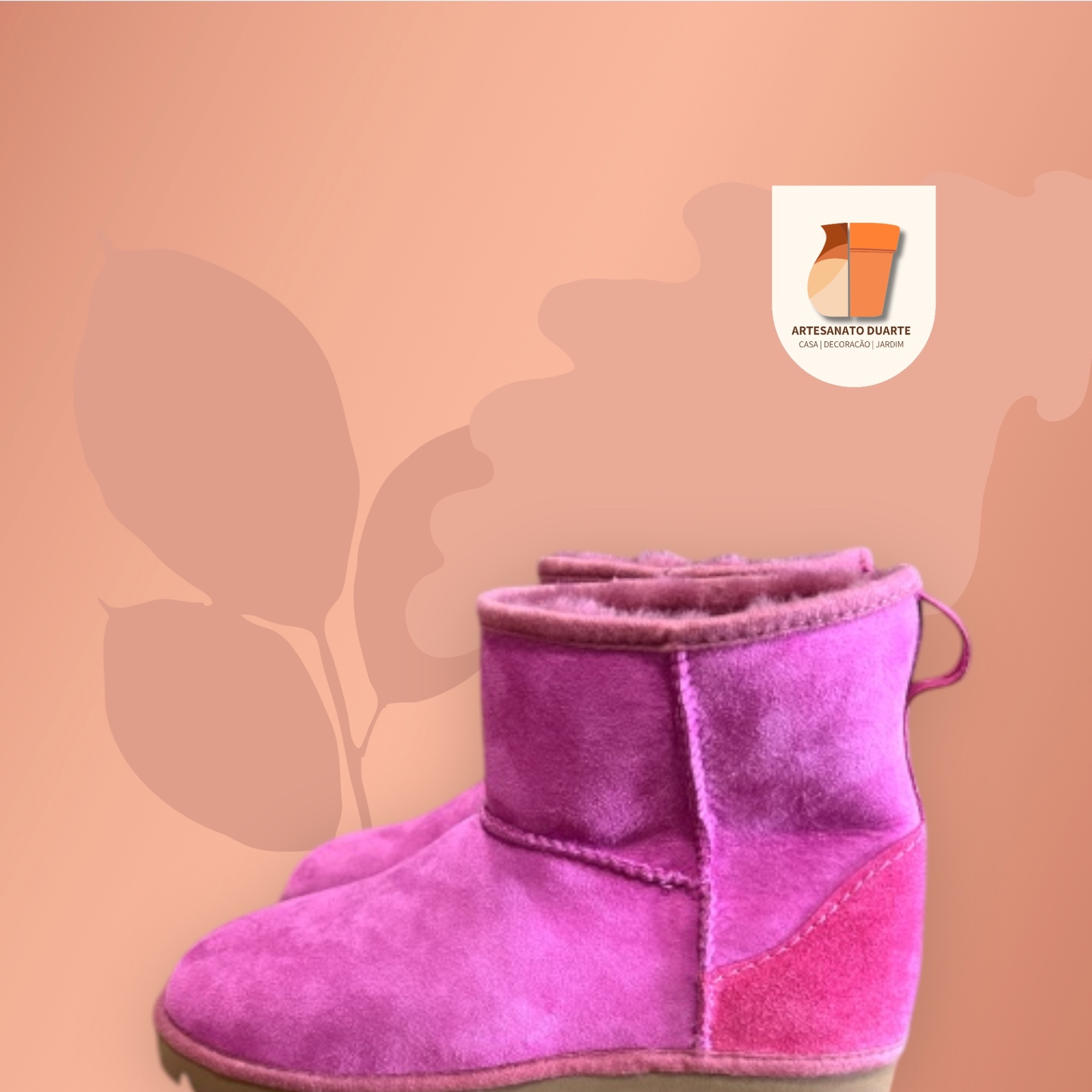 Bota cano baixo - rosa fushia T39