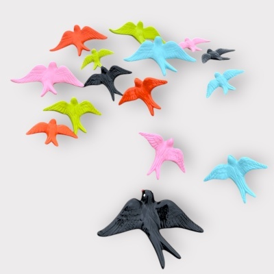 Andorinhas Tradicional - barro pintado