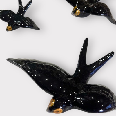 Andorinhas Premium - cerâmica vidrada