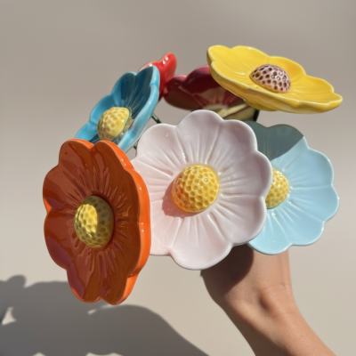 Flores cerâmica