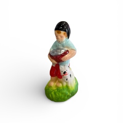 Figura peixeiro com  cão