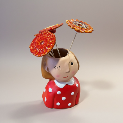 Jarra Madalena com 4 flores