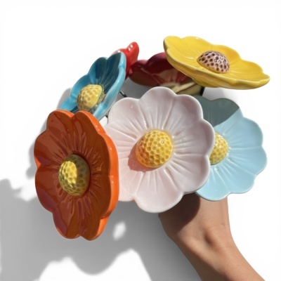 Flores cerâmica