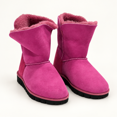 Bota cano aberto - rosa fushia