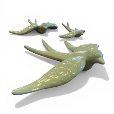 Conjunto exclusivo de 3 andorinhas