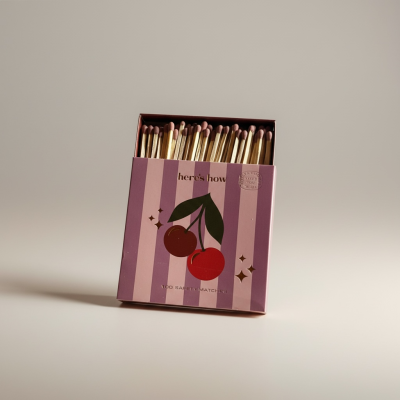 Caixa de Fósforos Decorativa – Cerejas