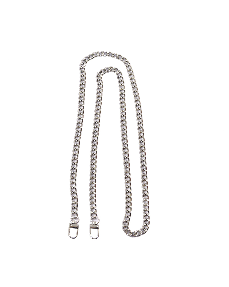 Alça de Metal Corrente Fina para Bolsas 1,2m - Círculo (Prateada)