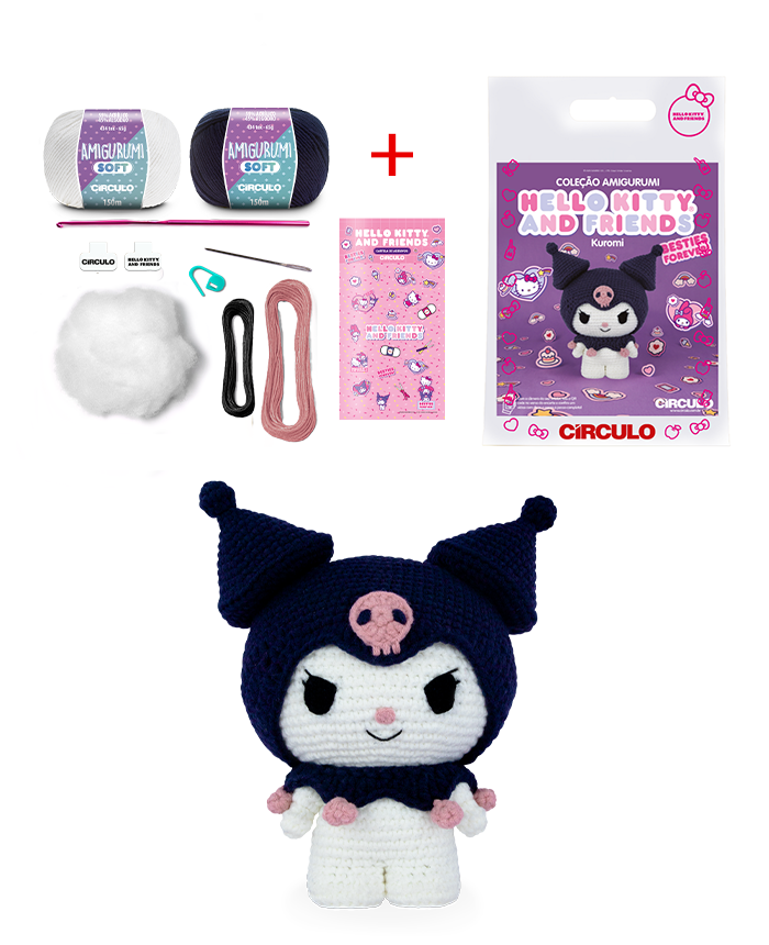 Kit Amigurumi Hello Kitty and Friends (Círculo )- Kuromi
