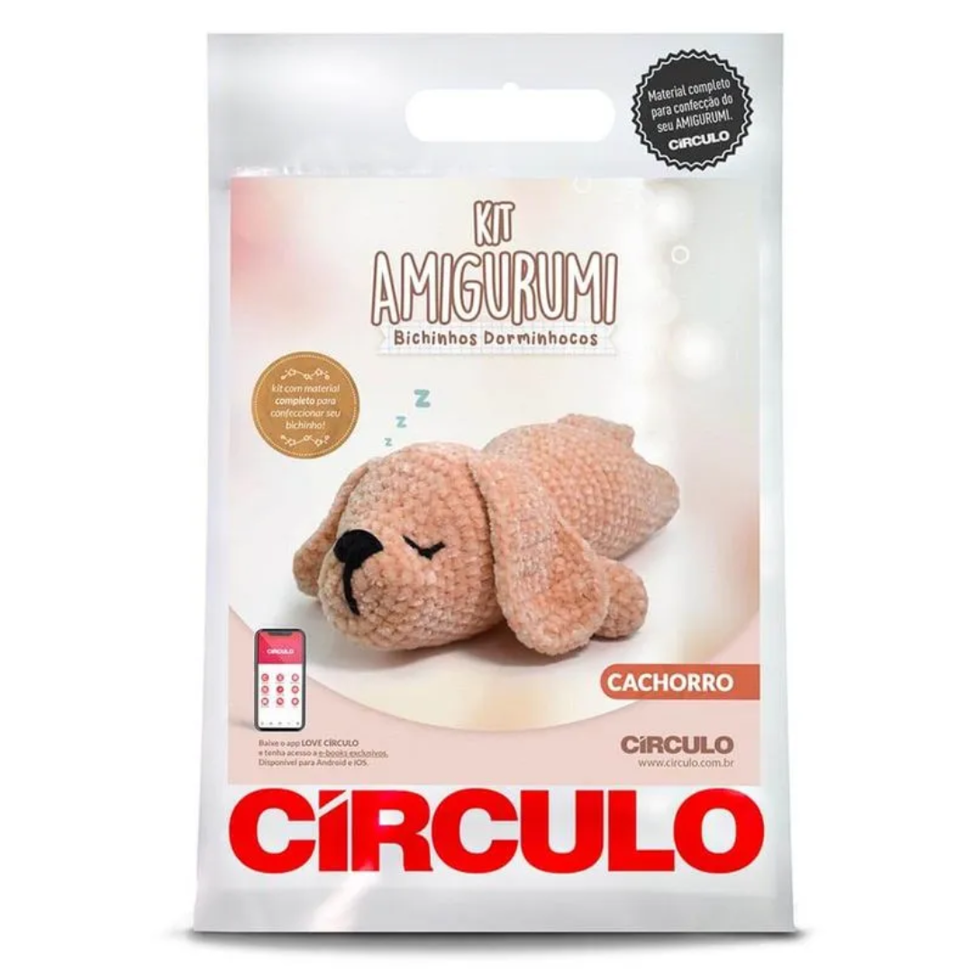 Cópia de Kit Amigurumi Círculo - Coleção Bichinhos Dorminhocos - (Cachorro)