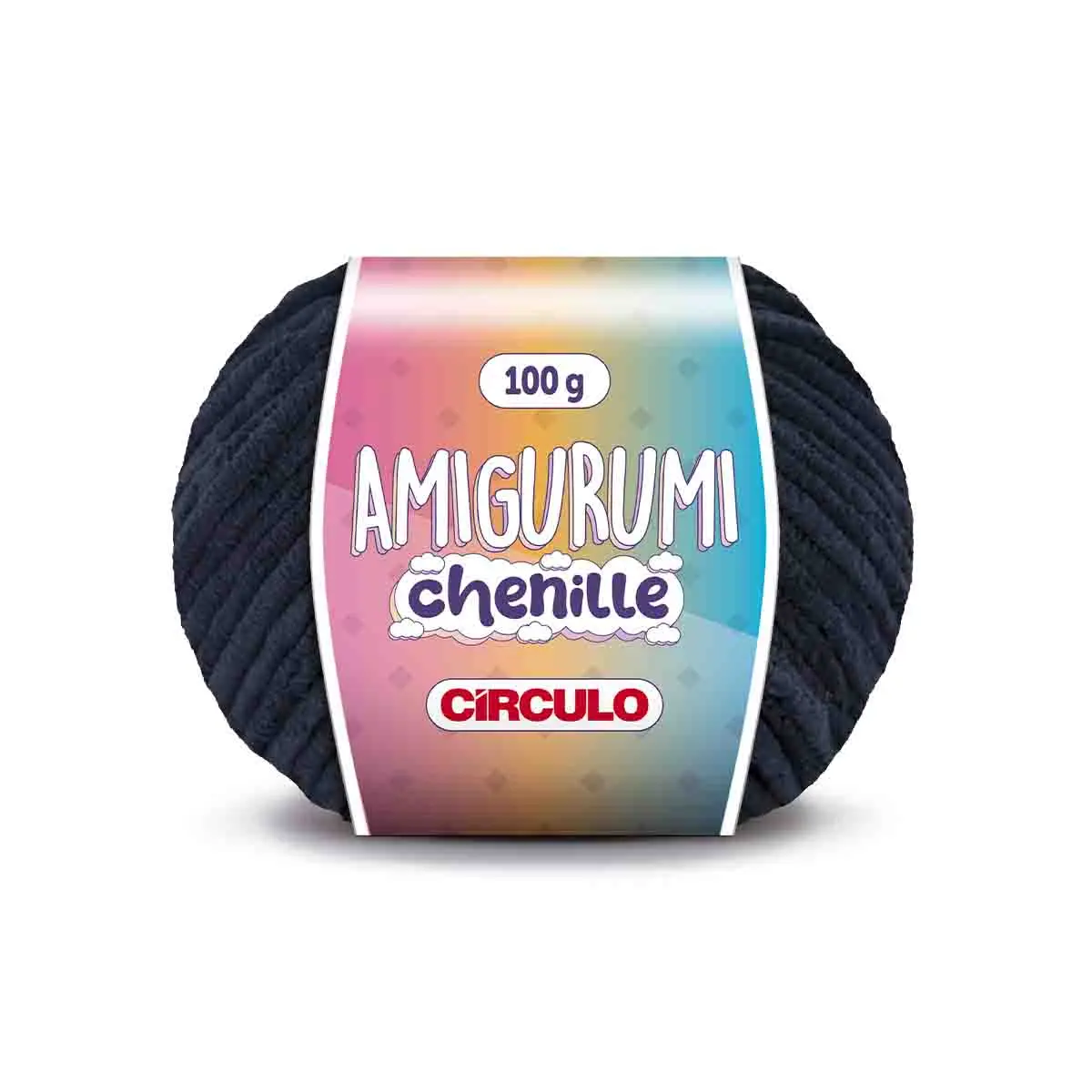 Linha Amigurumi Chenille Círculo 8990 (Preto)