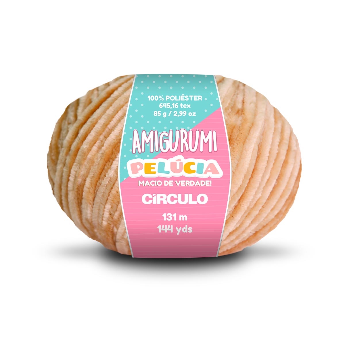 Linha Amigurumi Pelúcia Círculo 7625 (Castanha)