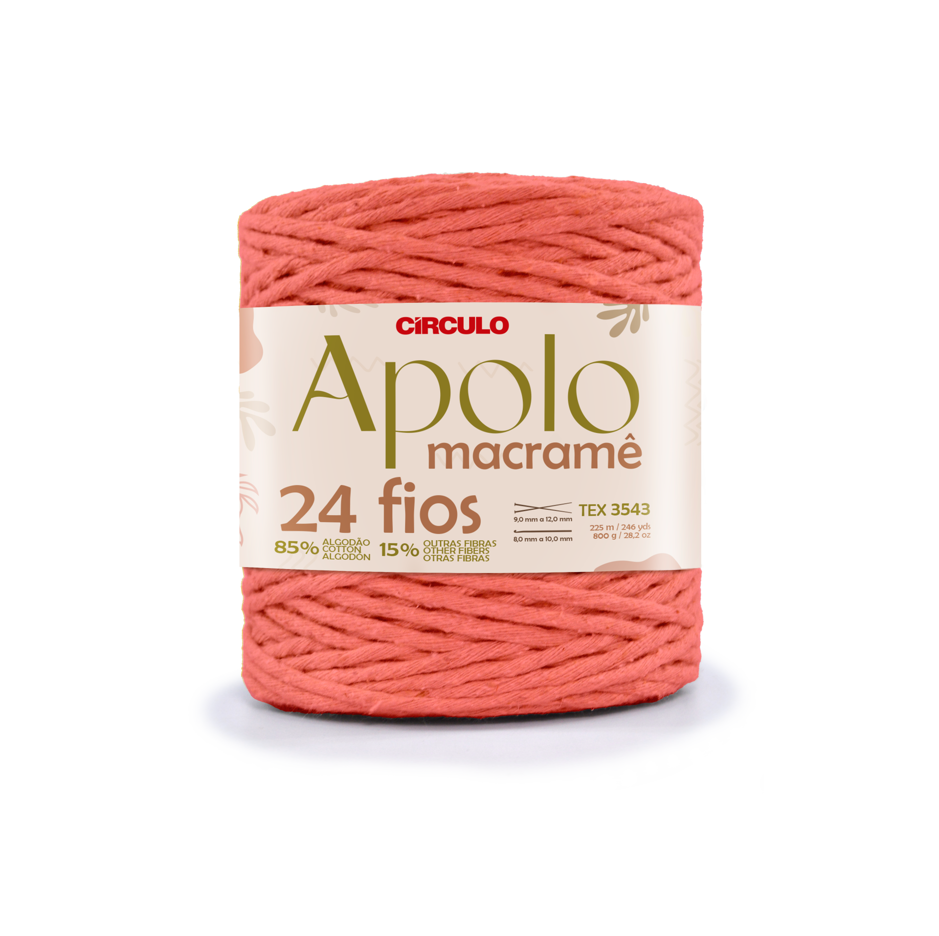 Apolo Macramê Circulo 3396 (Goiaba)