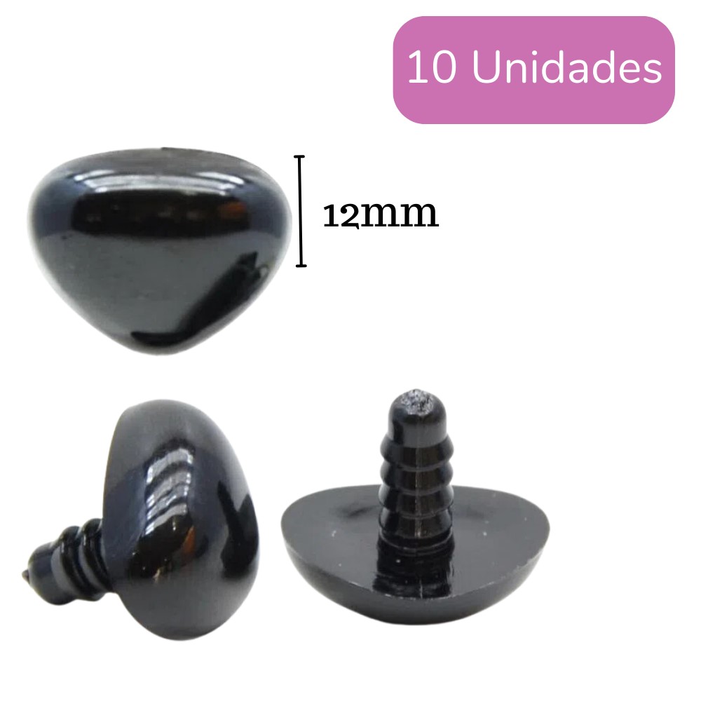 Focinho Acrílico com Trava - Círculo Nº 12 Preto