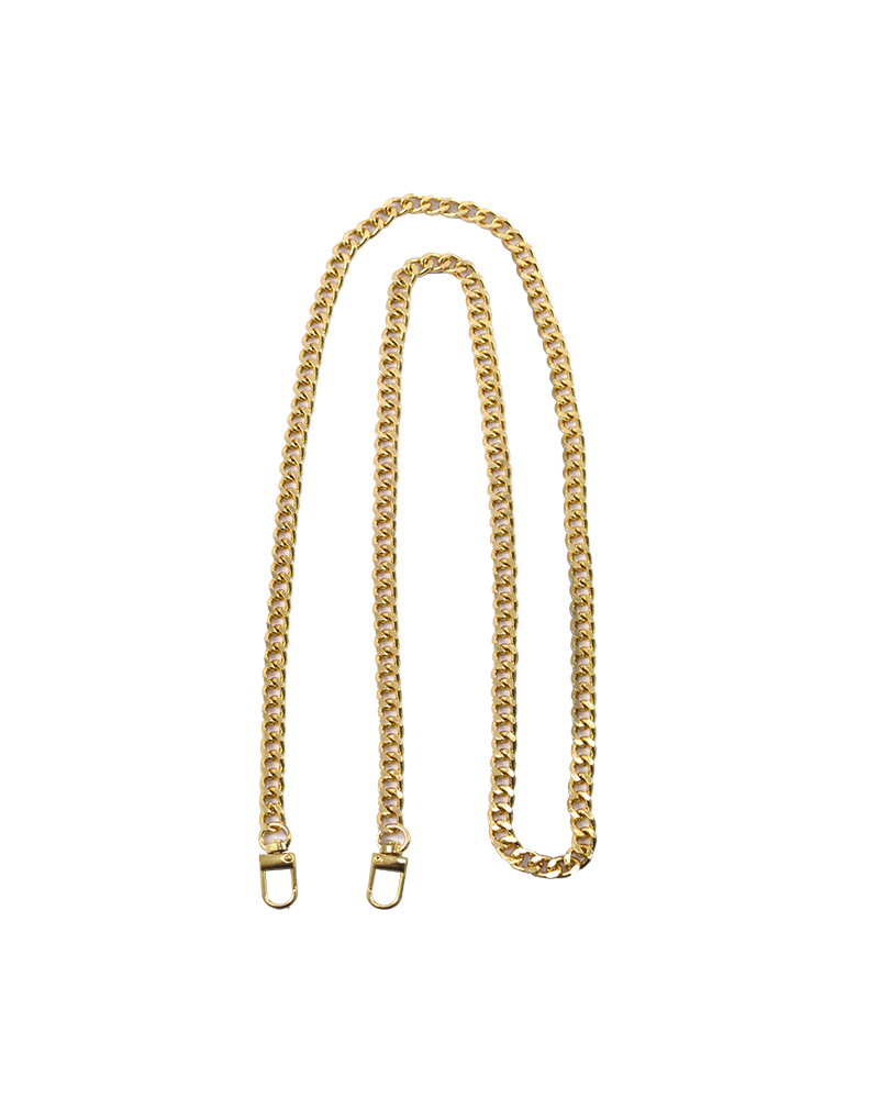 Alça de Metal Corrente Fina para Bolsas 1,2m - Círculo (Dourada)