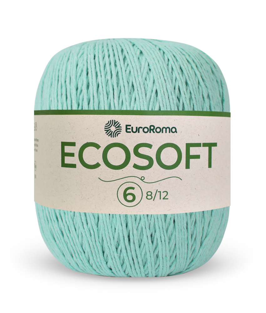 Barbante Ecosoft N6 Euroroma  - 800 (Verde Agua Claro)