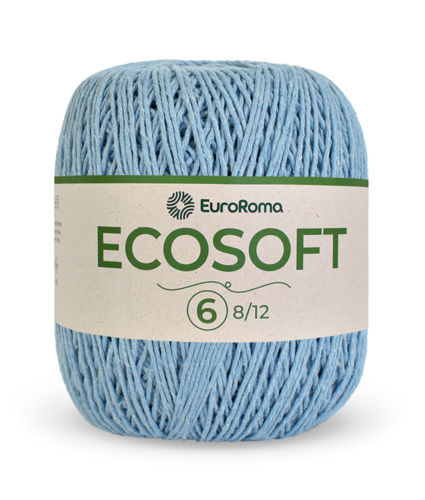 Barbante Ecosoft N6 Euroroma  - 900 (Azul Bebe)