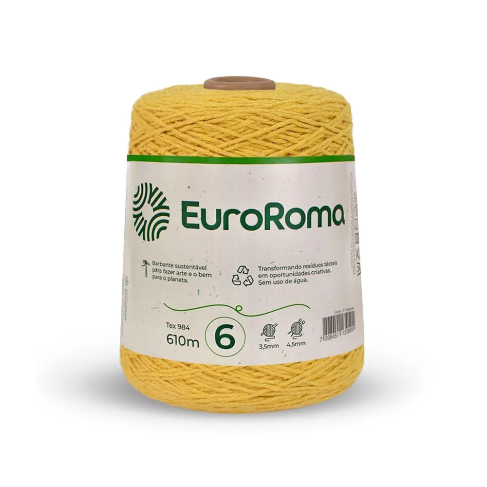 Barbante 6 Euroroma Colorido 600g - Ouro