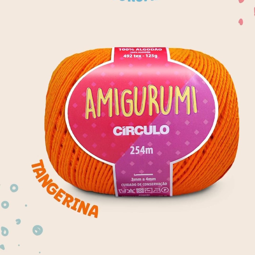 Linha Amigurumi Círculo 4445 (Tangerina)