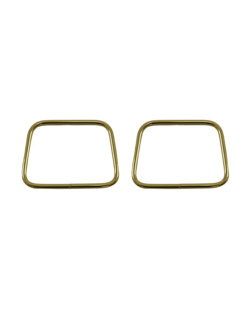 Par de Alças de Metal Retangular para Bolsas 11x8cm(dourada)- Círculo