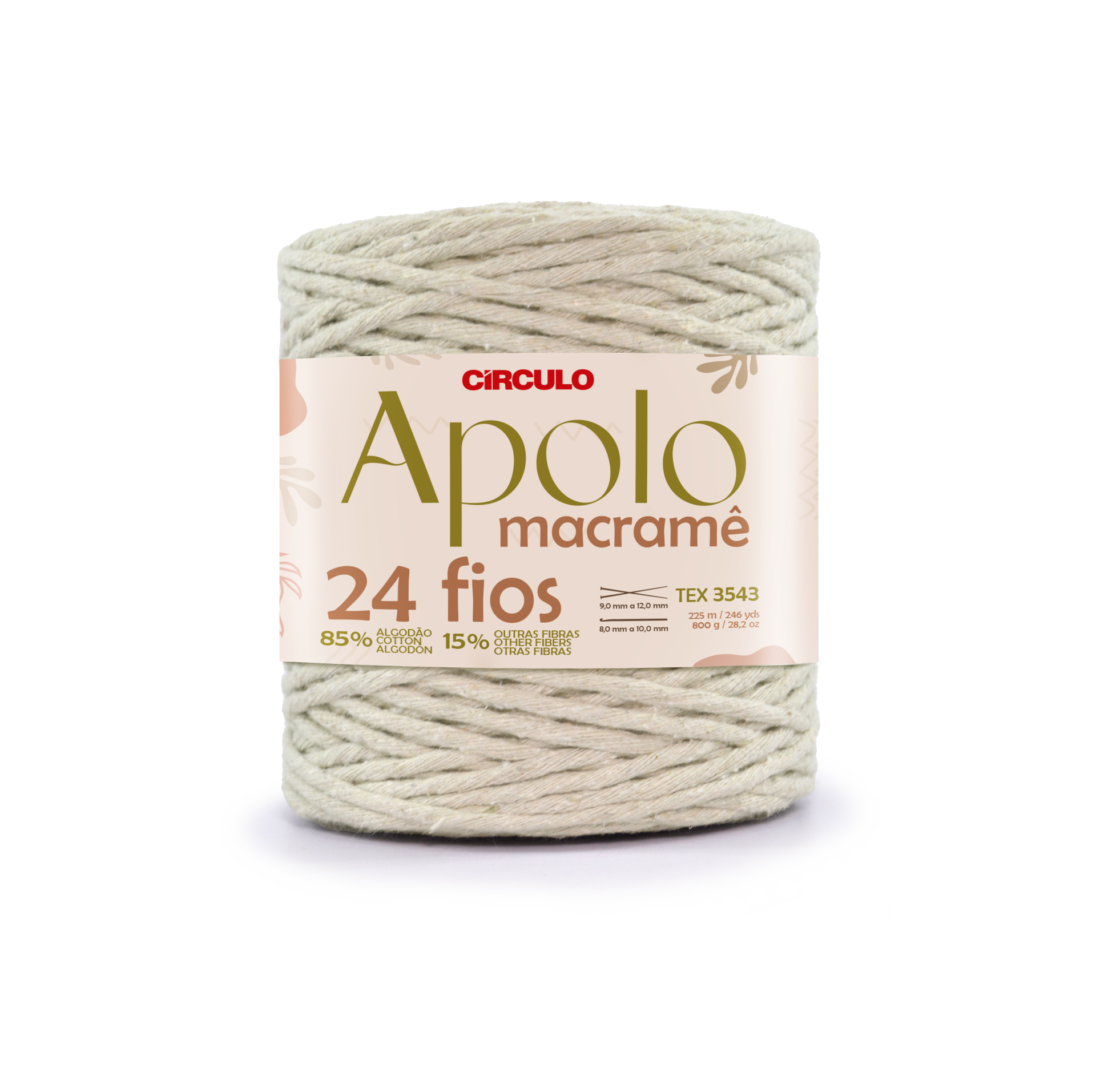 Apolo Macramê Circulo 20 (Natural)