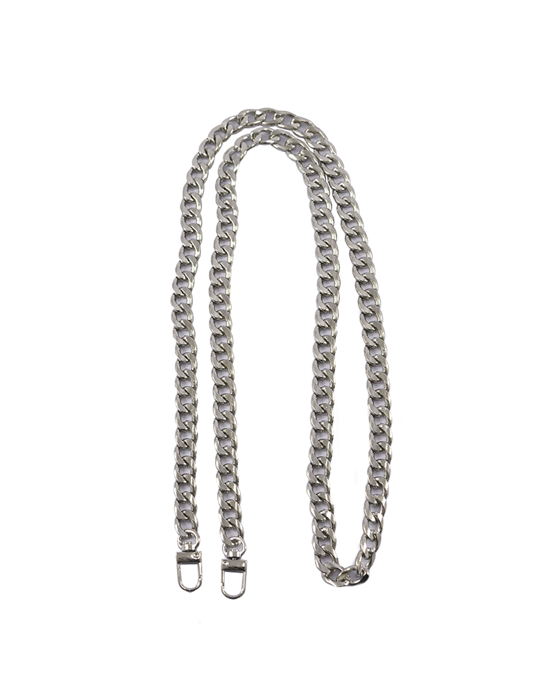 Alça de Metal Corrente Grossa para Bolsas 1,2m - Círculo (Prateada)