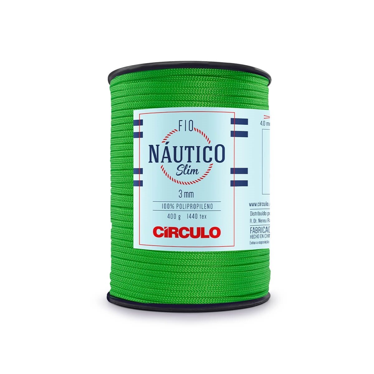 Fio Náutico Slim 3mm  Círculo 5247 (Verde Neon)