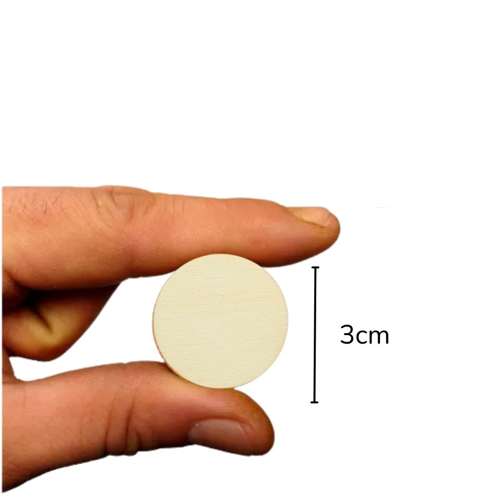 Base madeira redonda (3cm)