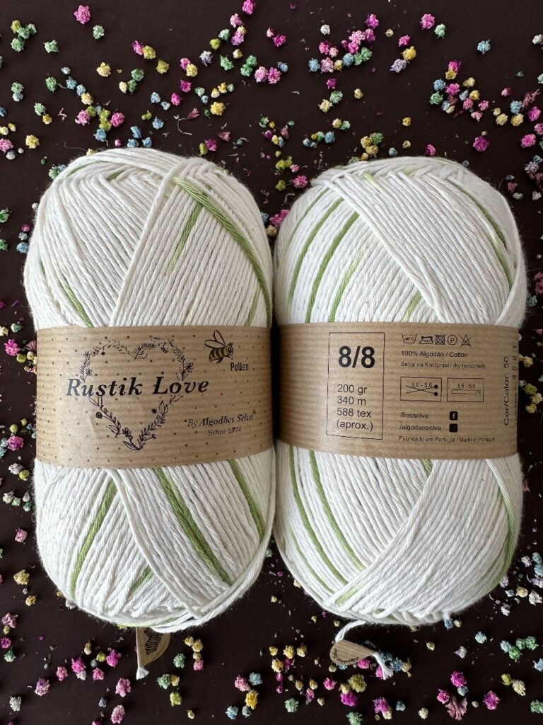 Cor 50 Rustik Love Pollen 200g 8/8 (Meio Branco com Verde)