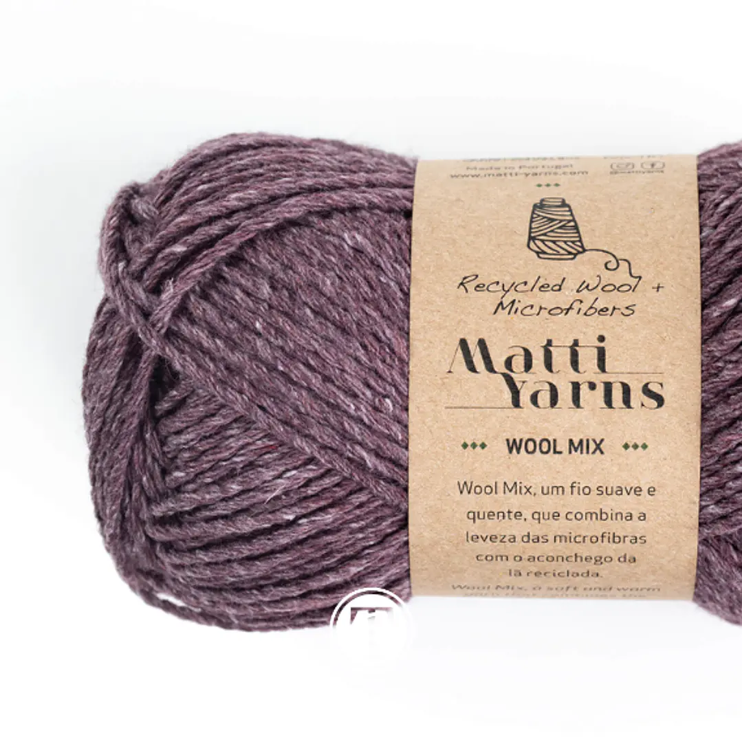 Fio Wool Mix  Matti Yarns - Cor 5201 (Beringela)