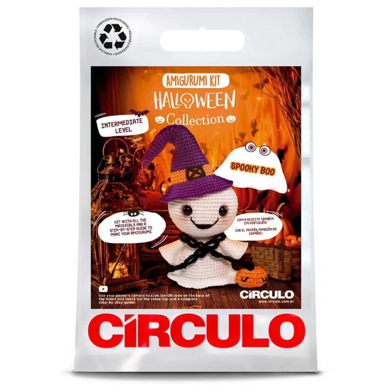 Kit Amigurumi Halloween Círculo - Spooky Boo