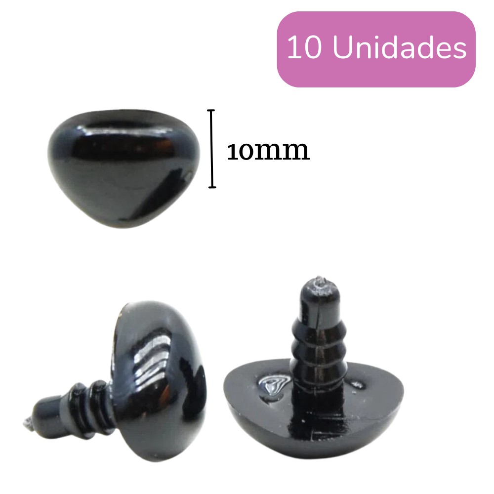 Focinho Acrílico com Trava - Círculo Nº 10 Preto