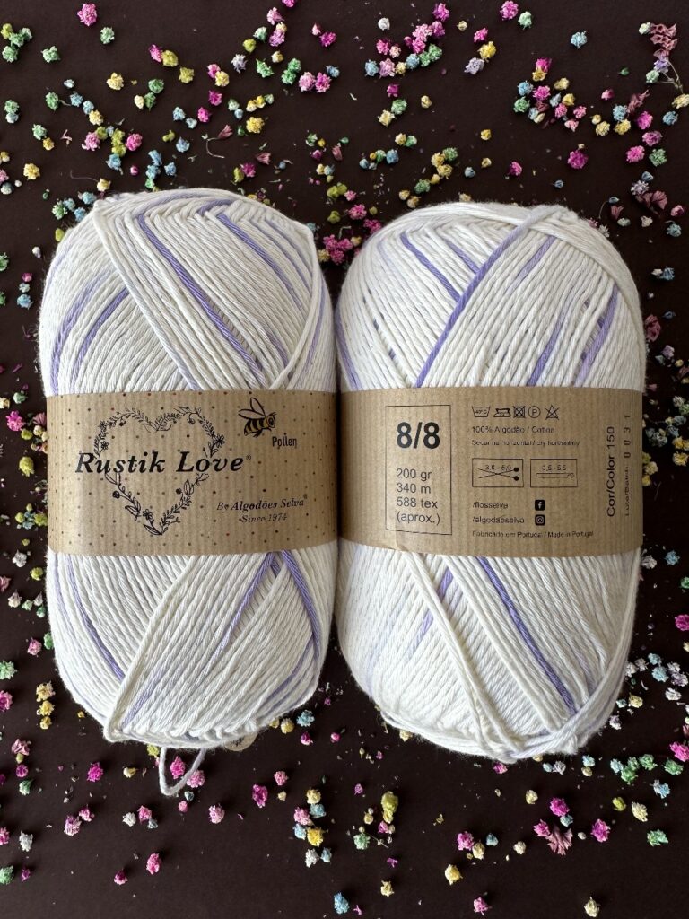 Cor 150 Rustik Love Pollen 200g 8/8 (Meio Branco com Lilas)