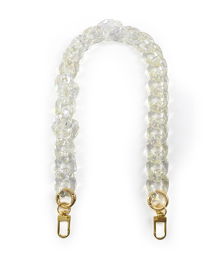 Alça  Acrílica Corrente Transparente 45cm- Círculo