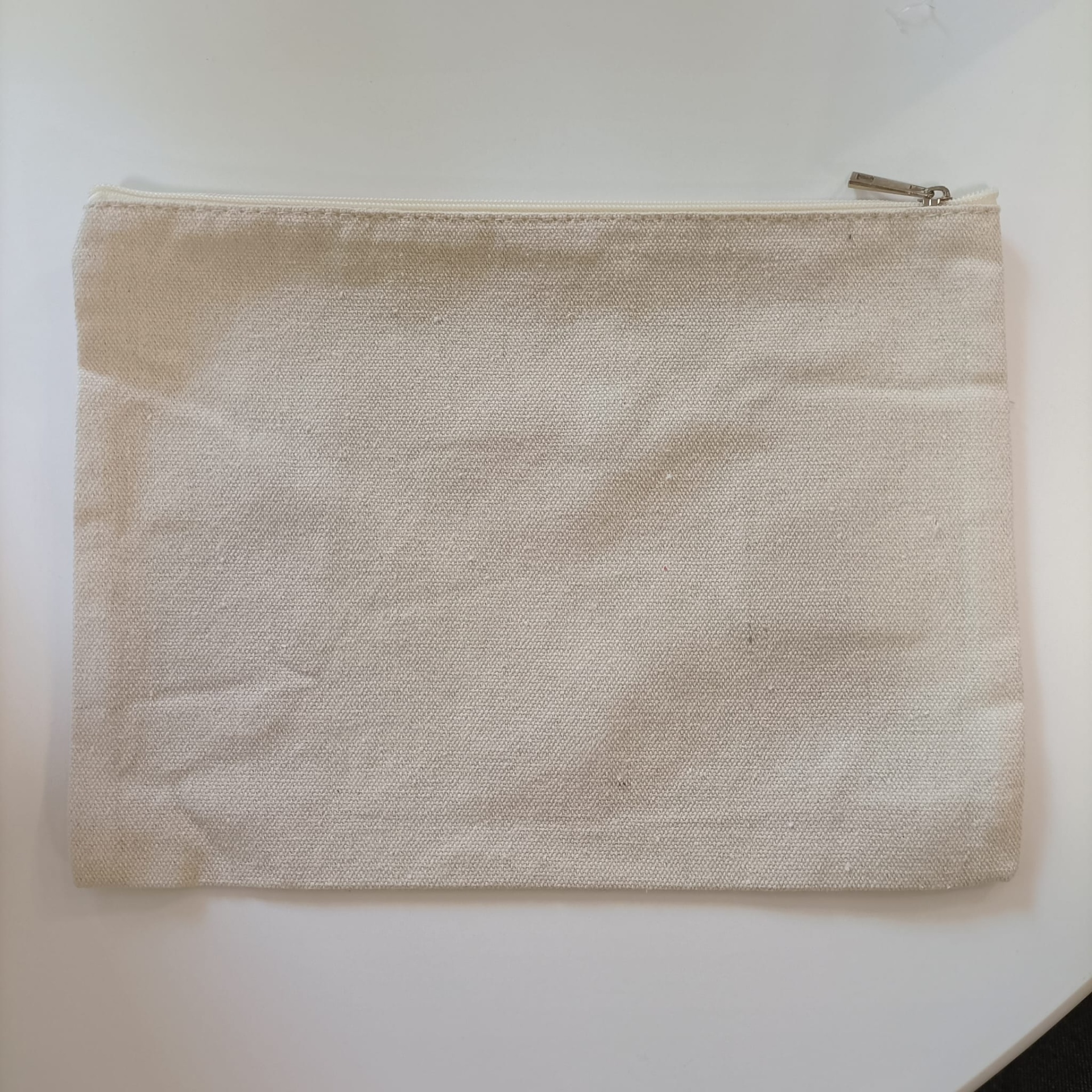 Saco de Pano Cru com Zíper (17,5x23,5cm)