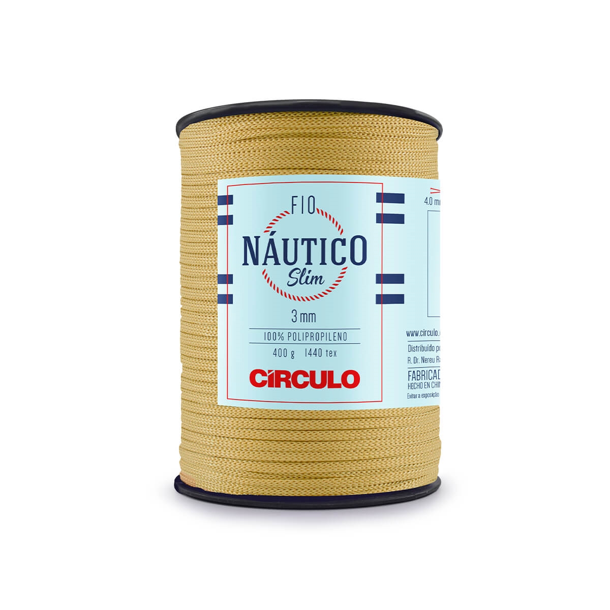 Fio Náutico Slim 3mm  Círculo 7625  (Castanha)