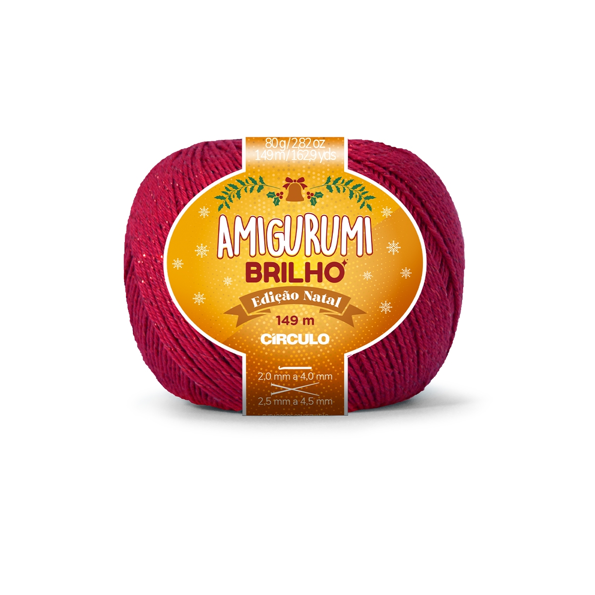 Linha Amigurumi Brilho Círculo 3528 (Carmim)