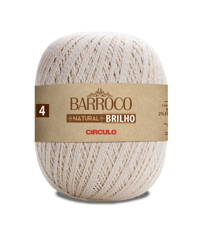 Barroco Natural Brilho N.4 Círculo - (Prata)