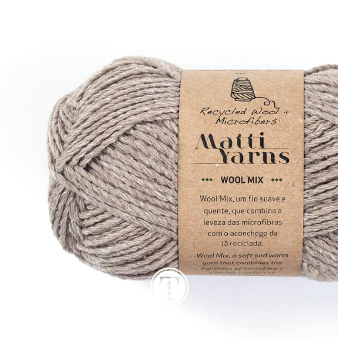 Fio Wool Mix  Matti Yarns - Cor 1202 (Café com Leite)