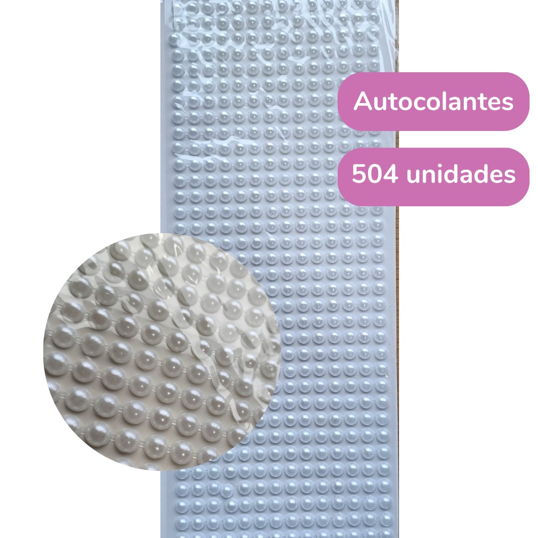 Cartela de Adesivos Meia Perola  (6mm)