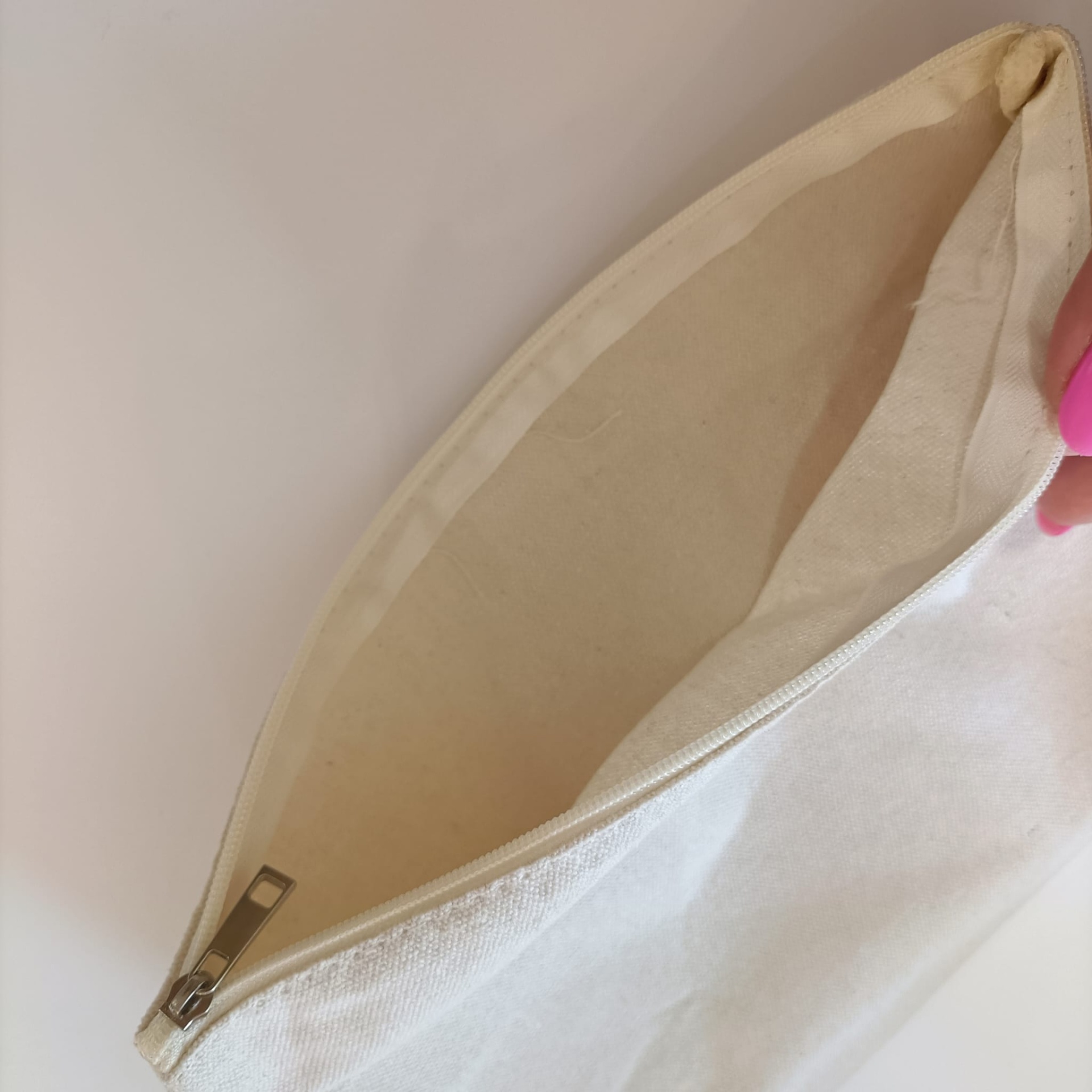 Saco de Pano Cru com Zíper (17,5x23,5cm)