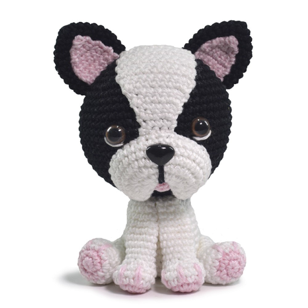 Kit Amigurumi Círculo - Coleção Cães e Gatos-  02 (Buldog)