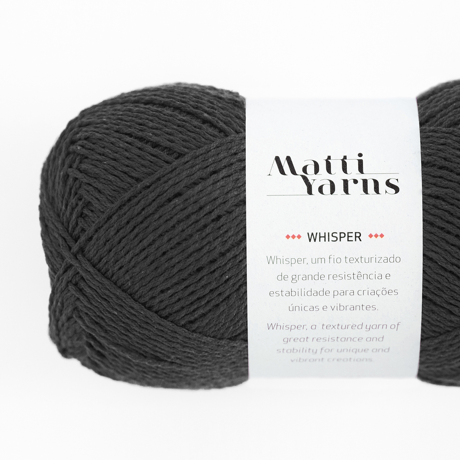 Fio Whisper Matti Yarns - Cor 9000 (Preto)