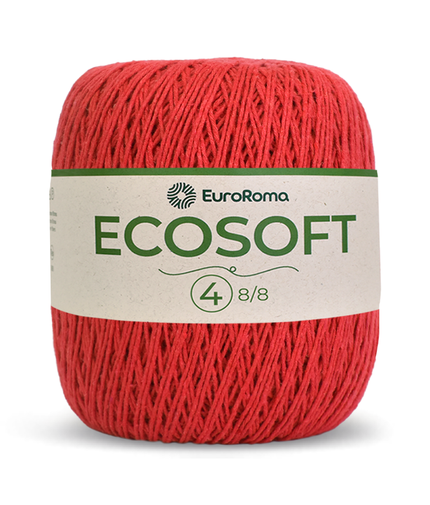 Barbante Ecosoft N4 Euroroma - 1000 (Vermelho)
