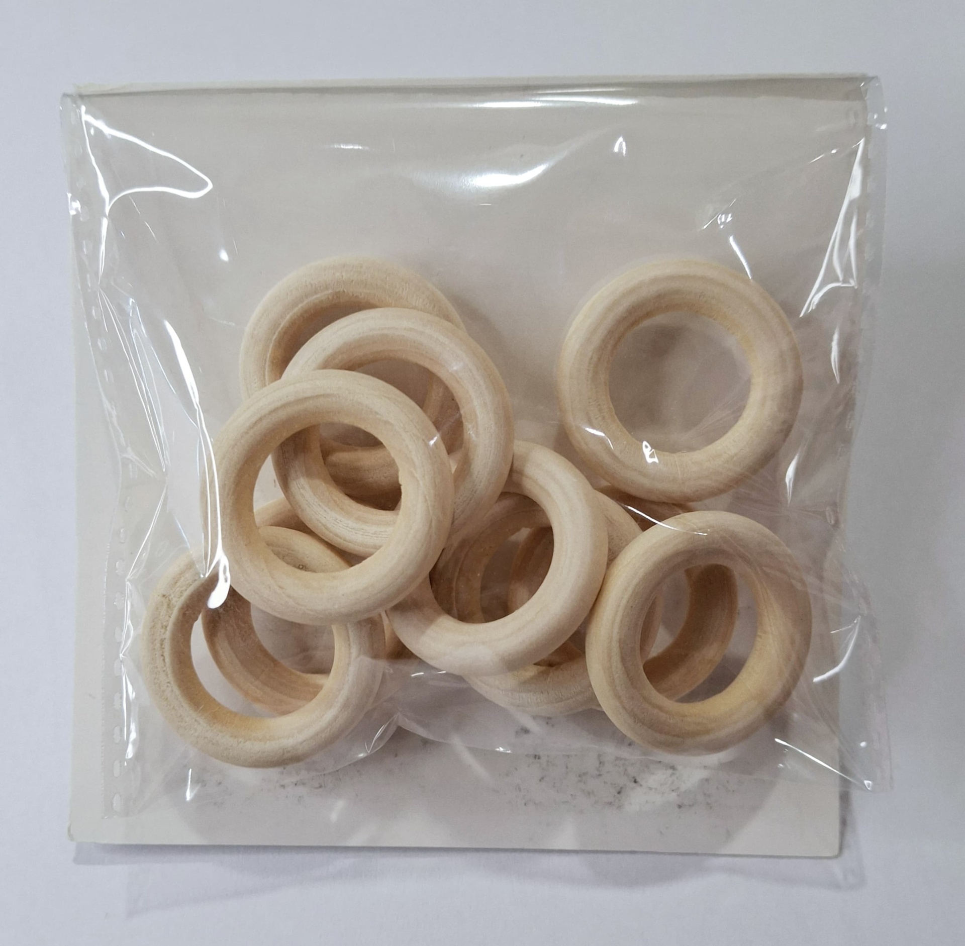 Argola de Madeira (3cm) - kit 10 Unidades