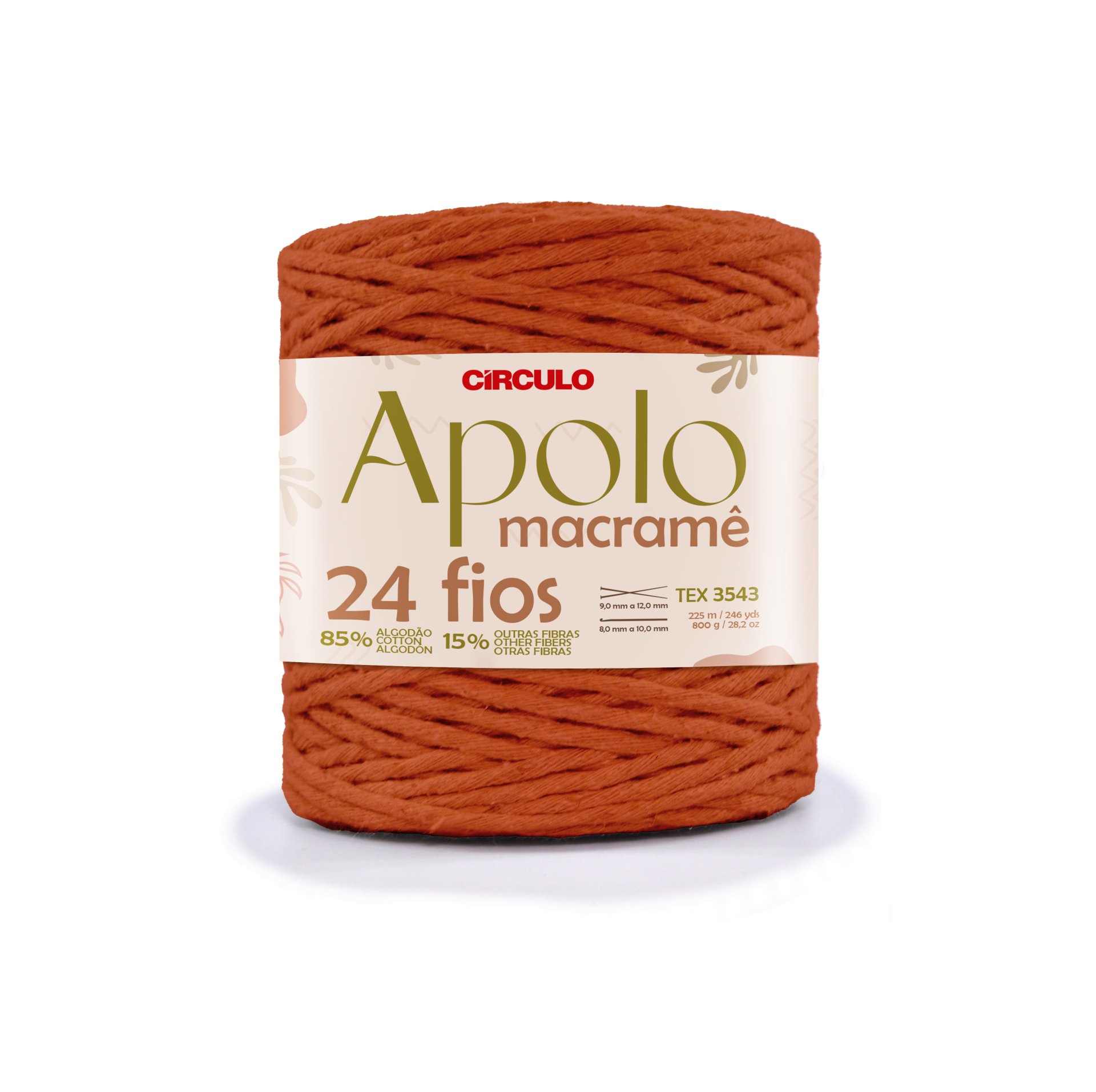 Apolo Macramê Circulo 7496 (Telha)